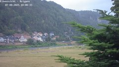 view from Webcam in Bad Schandau Sächsische Schweiz on 2025-07-08