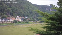 view from Webcam in Bad Schandau Sächsische Schweiz on 2025-07-15