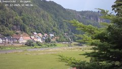 view from Webcam in Bad Schandau Sächsische Schweiz on 2025-07-17