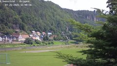 view from Webcam in Bad Schandau Sächsische Schweiz on 2025-07-25