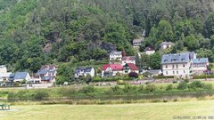 view from Webcam in Bad Schandau, Krippen & Postelwitz on 2025-06-18