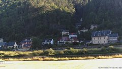 view from Webcam in Bad Schandau, Krippen & Postelwitz on 2025-07-02
