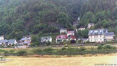 view from Webcam in Bad Schandau, Krippen & Postelwitz on 2025-07-12