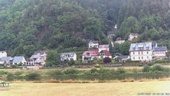 view from Webcam in Bad Schandau, Krippen & Postelwitz on 2025-07-13