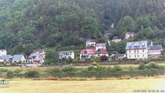 view from Webcam in Bad Schandau, Krippen & Postelwitz on 2025-07-13
