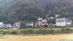 view from Webcam in Bad Schandau, Krippen & Postelwitz on 2025-07-13