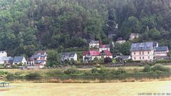 view from Webcam in Bad Schandau, Krippen & Postelwitz on 2025-07-13