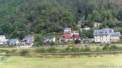 view from Webcam in Bad Schandau, Krippen & Postelwitz on 2025-07-17