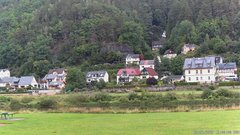 view from Webcam in Bad Schandau, Krippen & Postelwitz on 2025-07-23