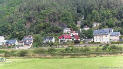 view from Webcam in Bad Schandau, Krippen & Postelwitz on 2025-07-25