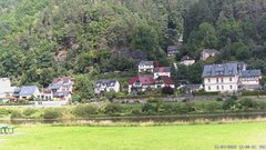 view from Webcam in Bad Schandau, Krippen & Postelwitz on 2025-07-31