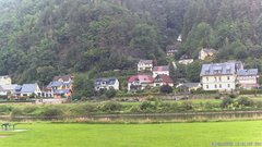 view from Webcam in Bad Schandau, Krippen & Postelwitz on 2025-08-01