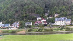 view from Webcam in Bad Schandau, Krippen & Postelwitz on 2025-08-24