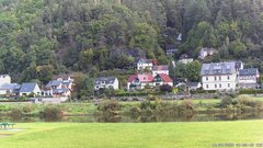 view from Webcam in Bad Schandau, Krippen & Postelwitz on 2025-09-16