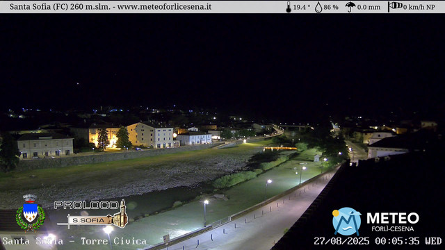 time-lapse frame, Santa Sofia - Torre Civica webcam