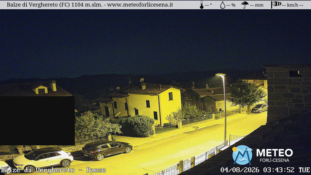 time-lapse frame, Balze di Verghereto - Paese webcam