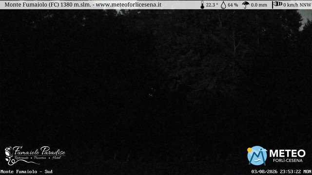 time-lapse frame, Monte Fumaiolo webcam