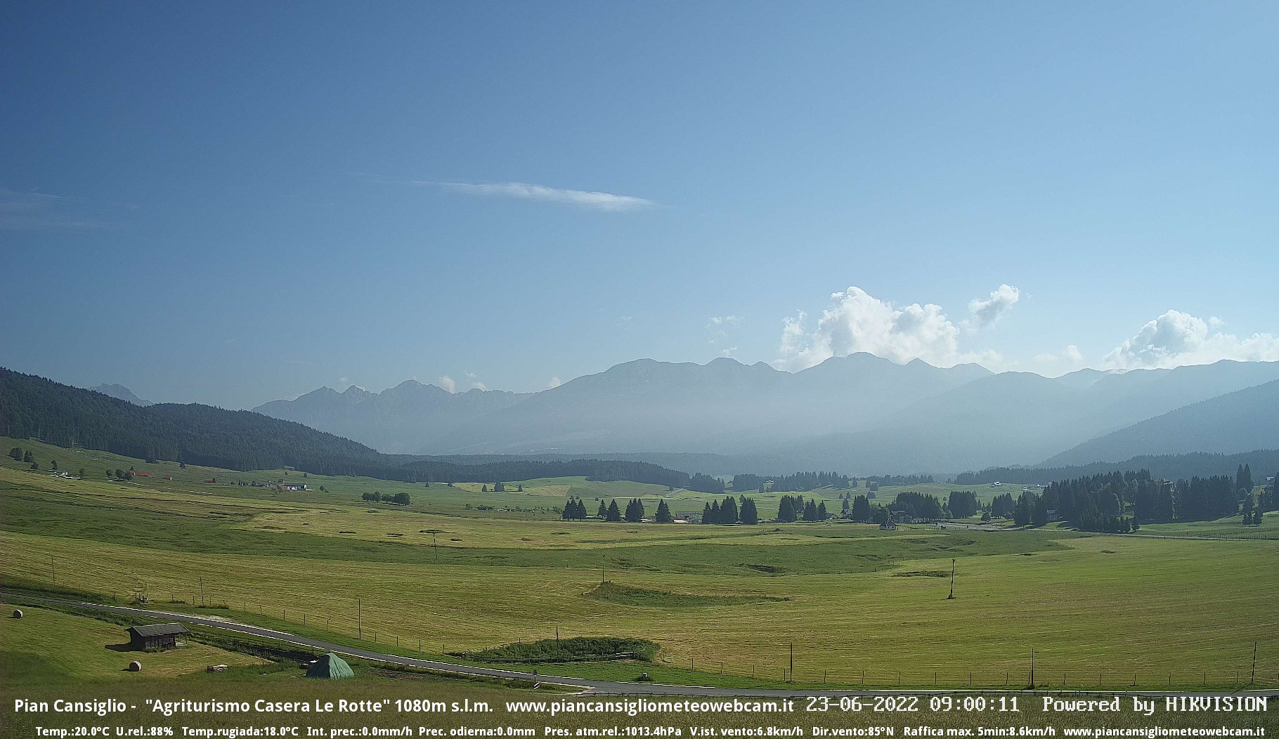 time-lapse frame, Pian Cansiglio - Casera Le Rotte webcam