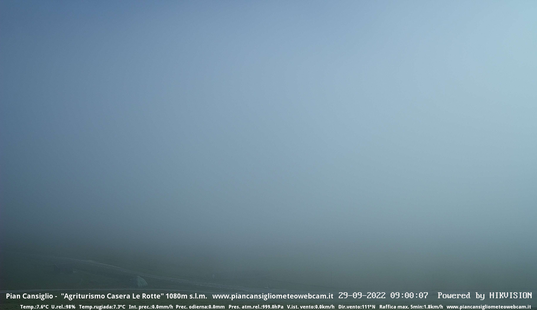 time-lapse frame, Pian Cansiglio - Casera Le Rotte webcam