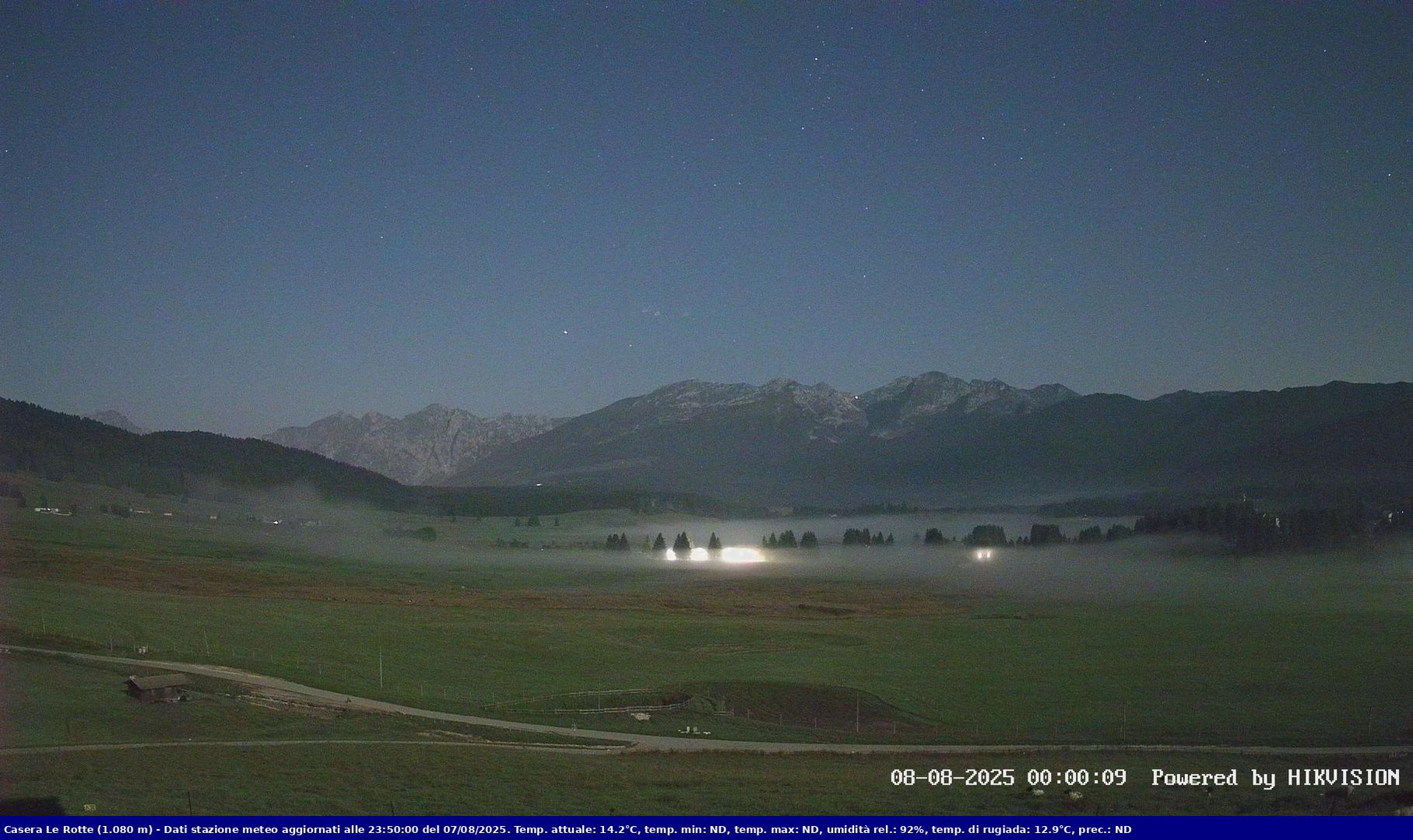 time-lapse frame, Pian Cansiglio - Casera Le Rotte webcam