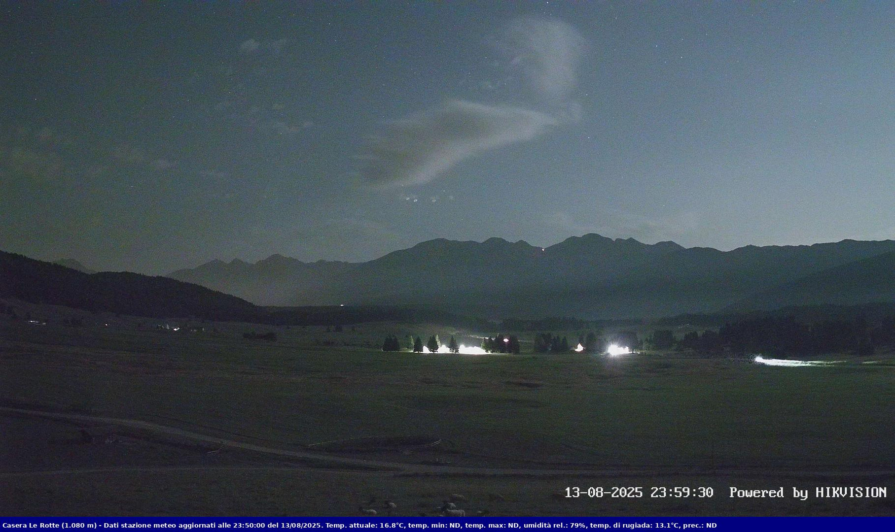 time-lapse frame, Pian Cansiglio - Casera Le Rotte webcam