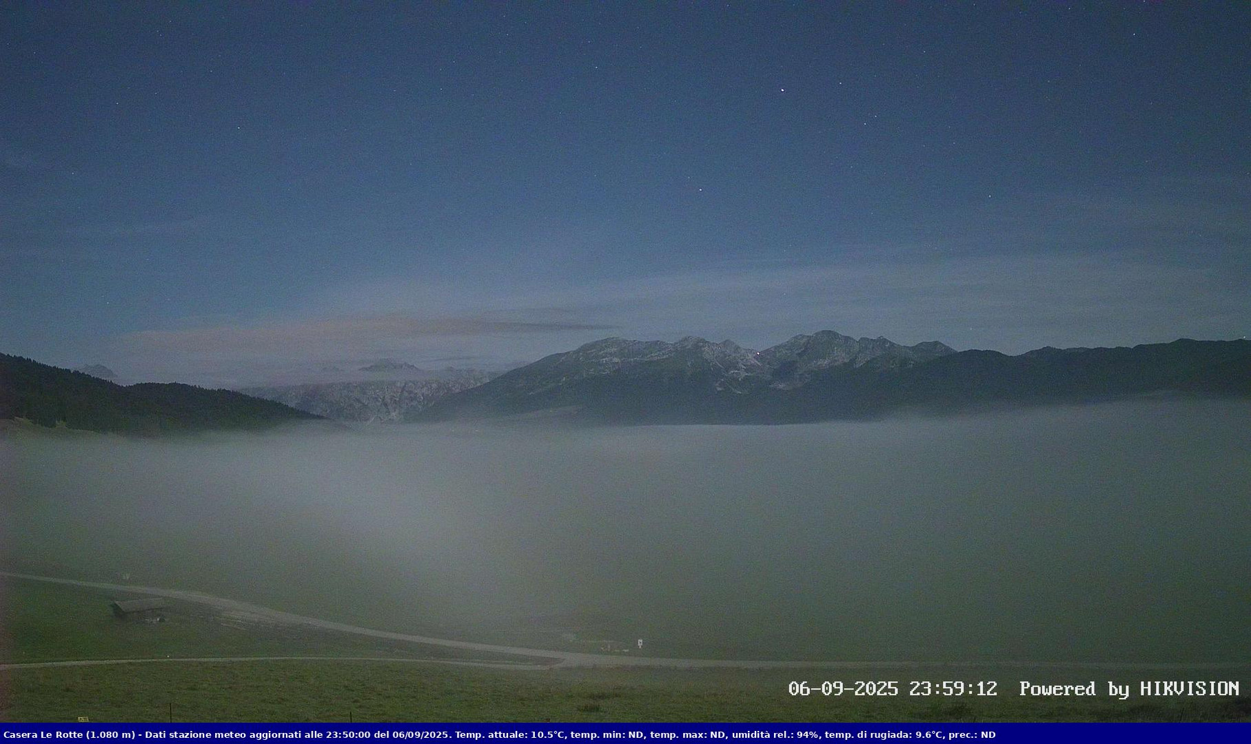 time-lapse frame, Pian Cansiglio - Casera Le Rotte webcam