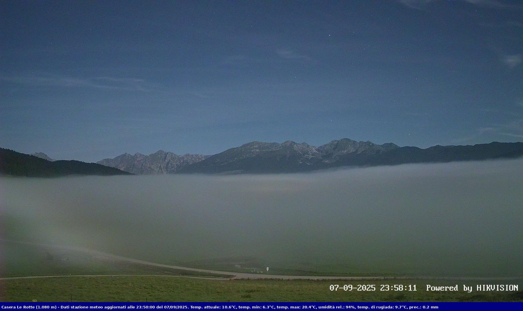 time-lapse frame, Pian Cansiglio - Casera Le Rotte webcam