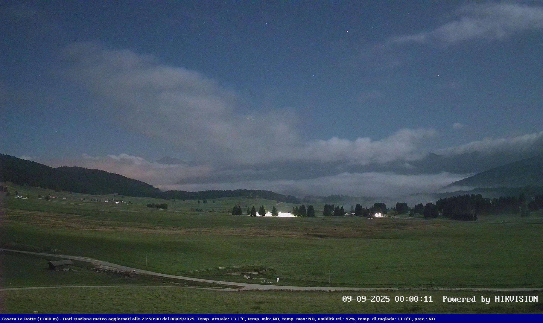 time-lapse frame, Pian Cansiglio - Casera Le Rotte webcam