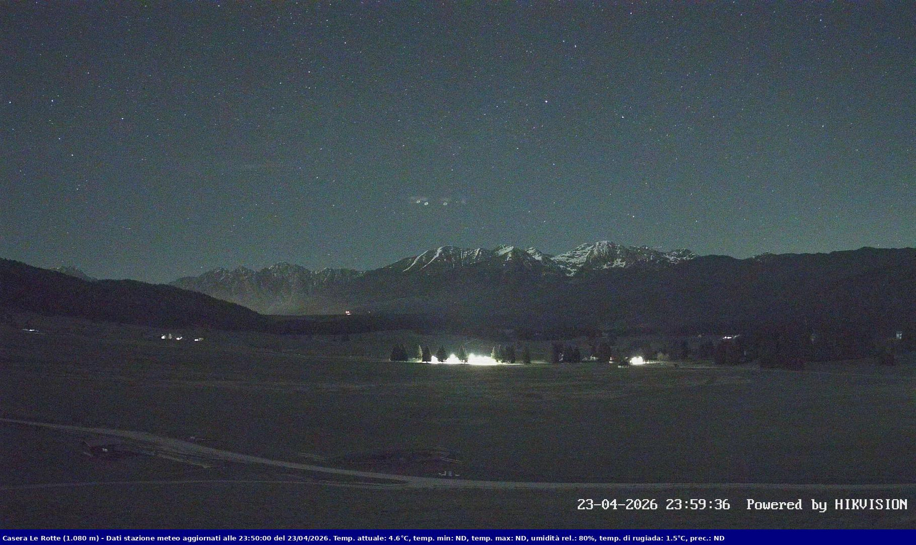 time-lapse frame, Pian Cansiglio - Casera Le Rotte webcam