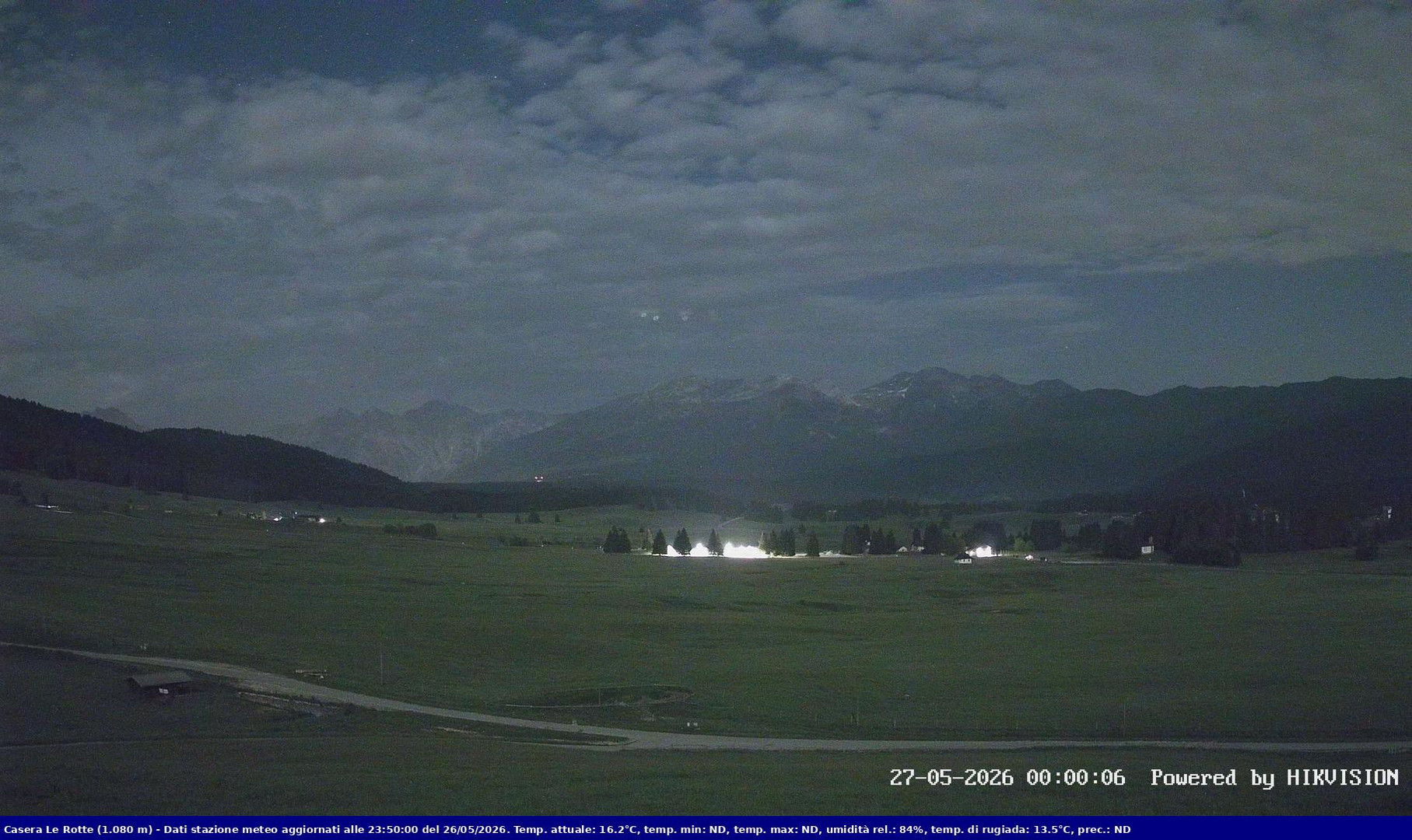 time-lapse frame, Pian Cansiglio - Casera Le Rotte webcam