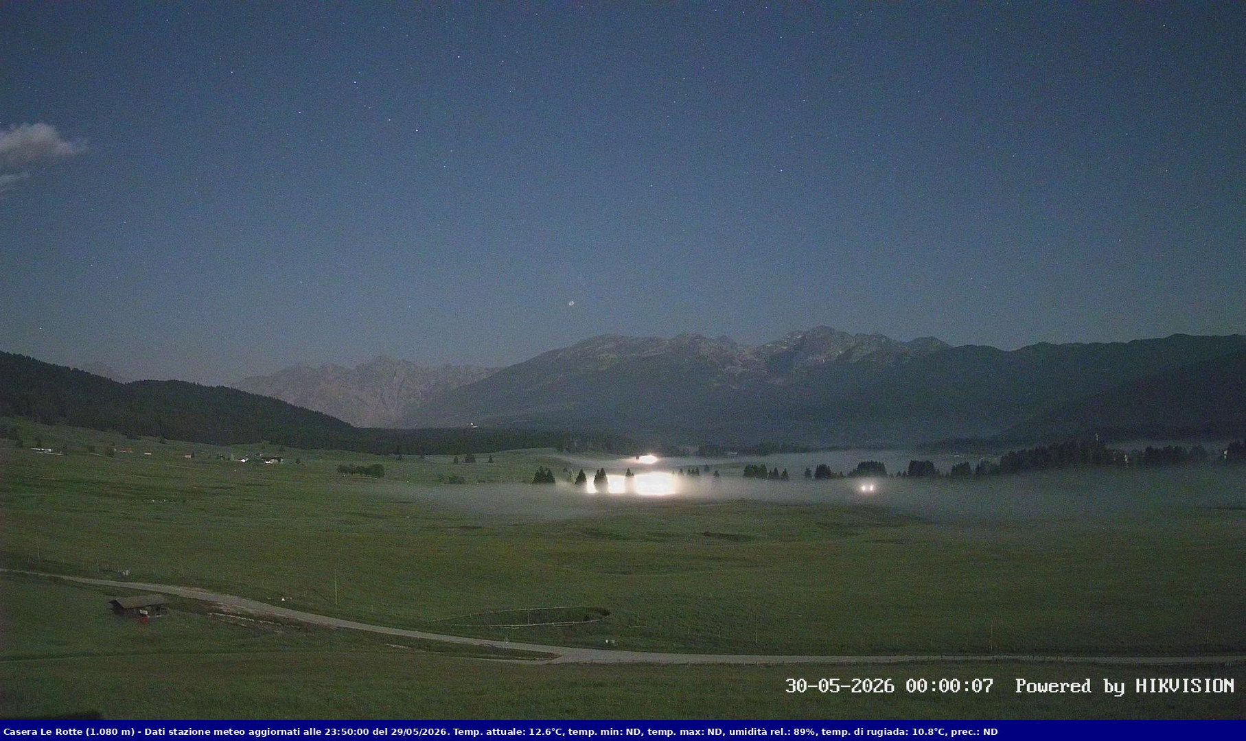 time-lapse frame, Pian Cansiglio - Casera Le Rotte webcam