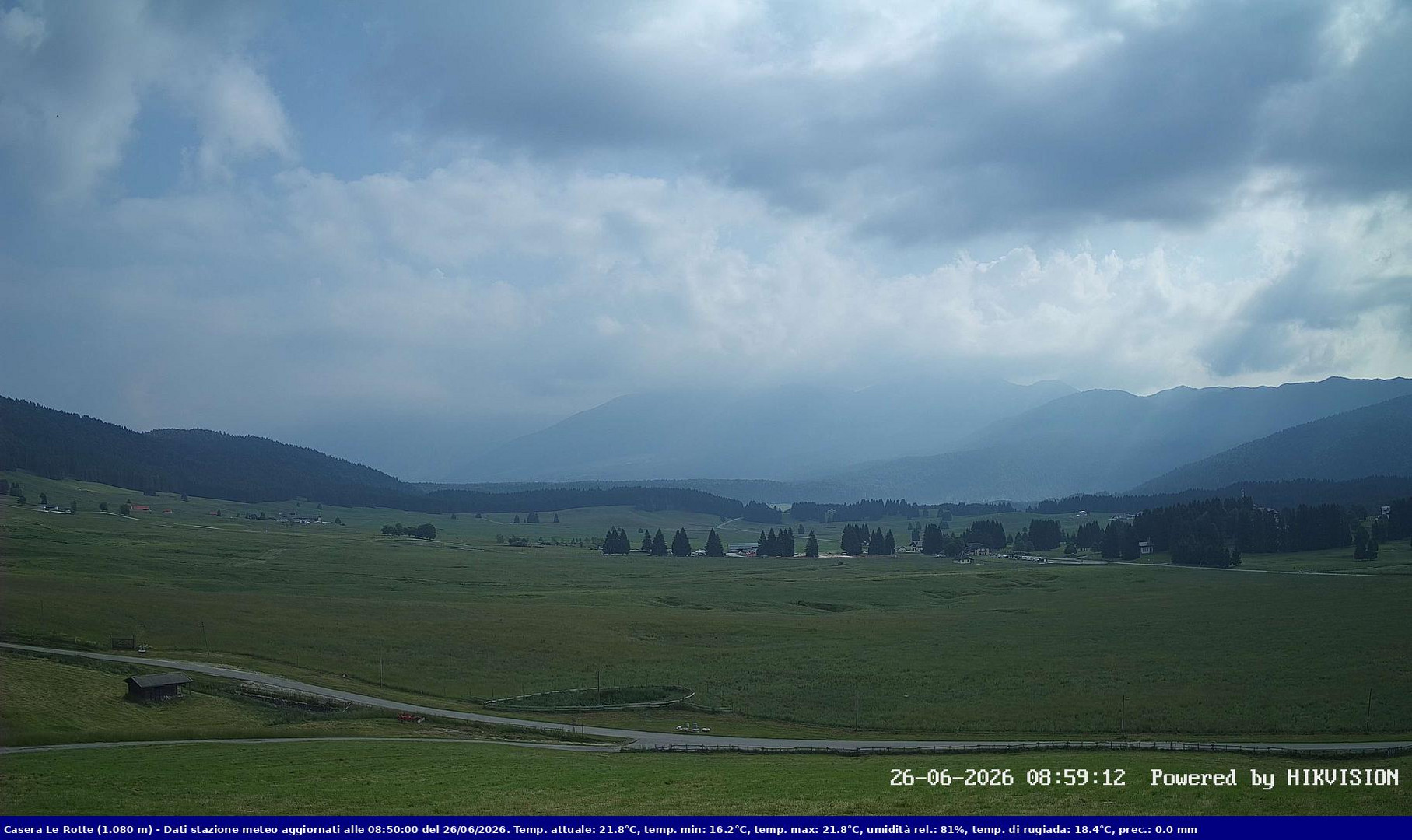 time-lapse frame, Pian Cansiglio - Casera Le Rotte webcam