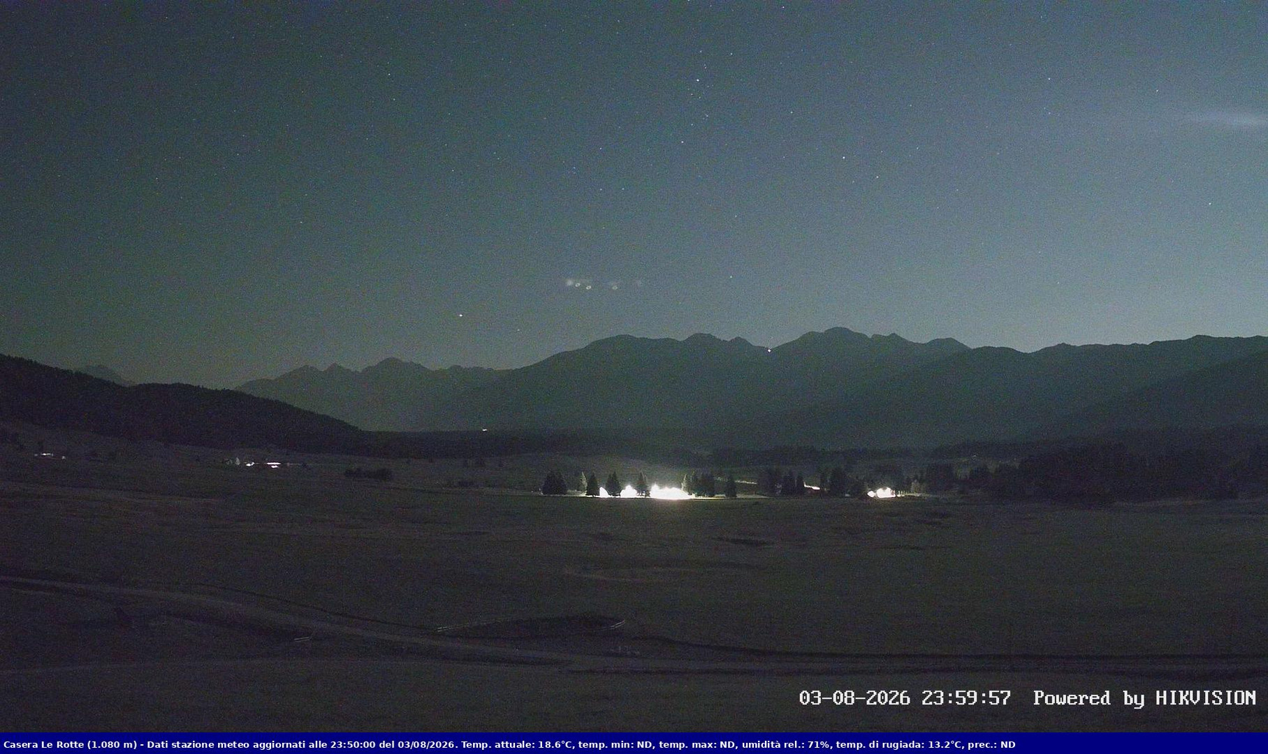 time-lapse frame, Pian Cansiglio - Casera Le Rotte webcam