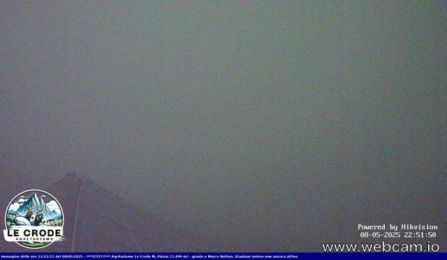 time-lapse frame, Agriturismo Le Crode - M. Pizzoc 1499m webcam