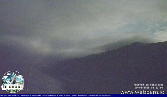 time-lapse frame, Agriturismo Le Crode - M. Pizzoc 1499m webcam