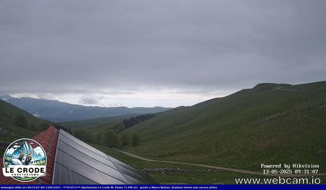 time-lapse frame, Agriturismo Le Crode - M. Pizzoc 1499m webcam