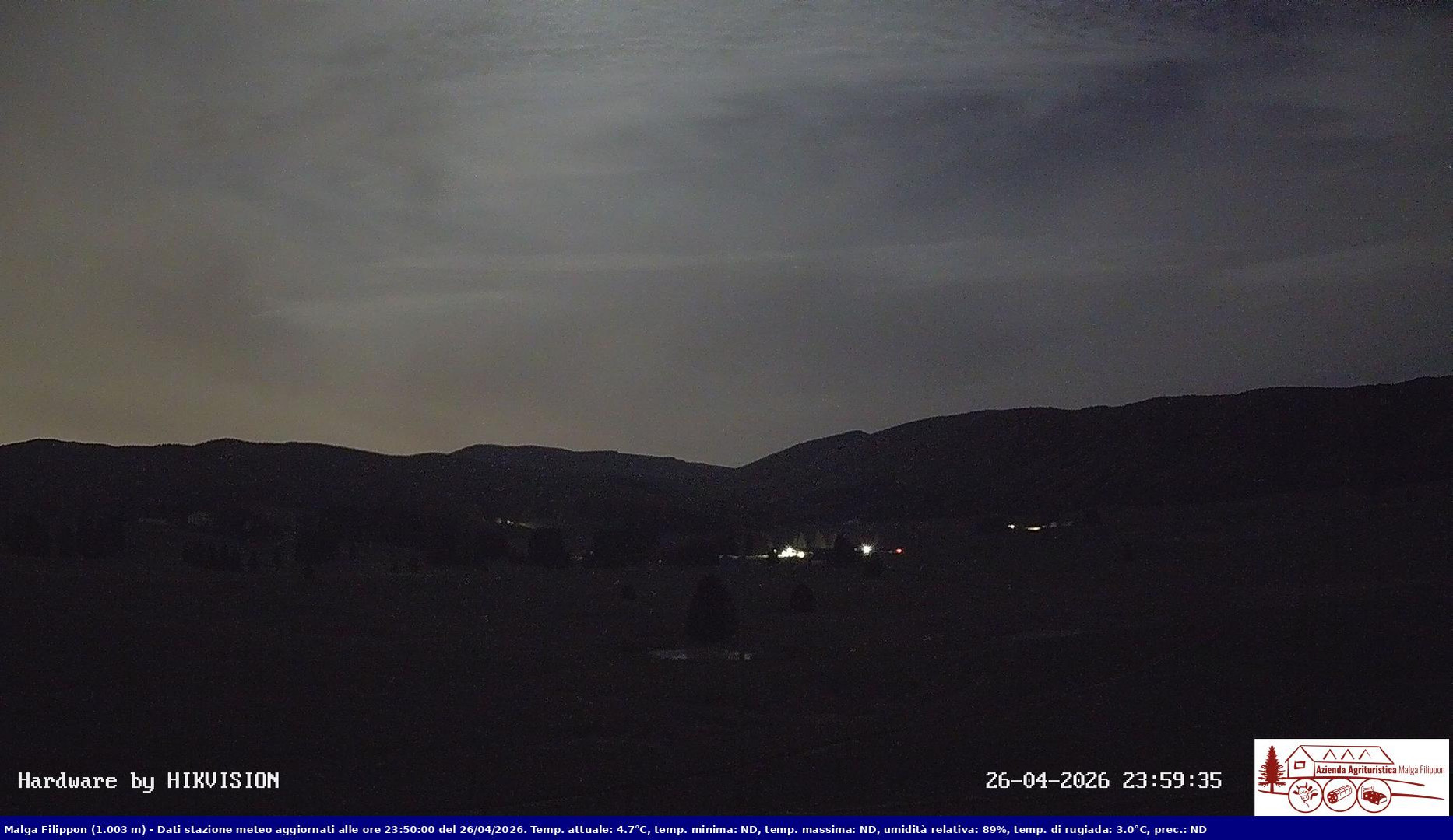 time-lapse frame, Pian Cansiglio - Agriturismo Malga Filippon webcam