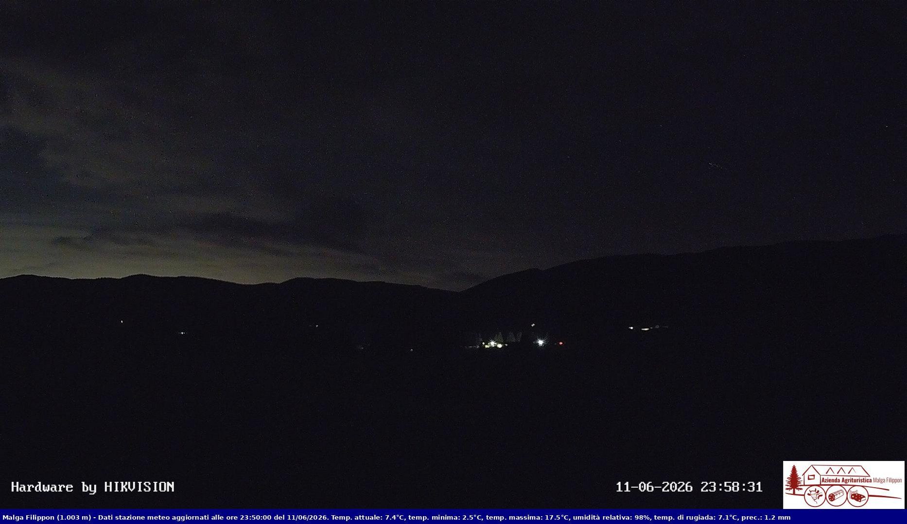 time-lapse frame, Pian Cansiglio - Agriturismo Malga Filippon webcam