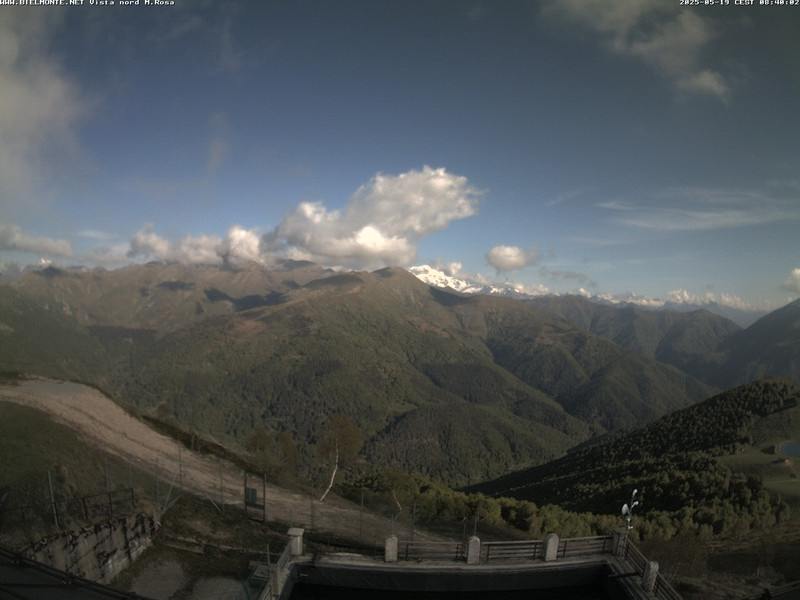 time-lapse frame, Bielmonte M. Marca vista M. Rosa e Valsessera webcam