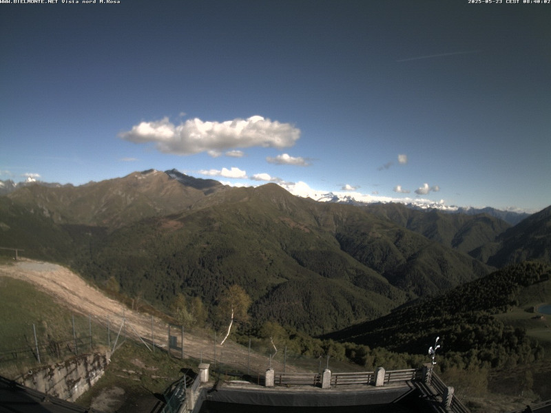 time-lapse frame, Bielmonte M. Marca vista M. Rosa e Valsessera webcam