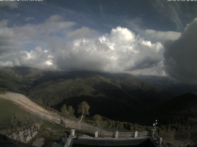 time-lapse frame, Bielmonte M. Marca vista M. Rosa e Valsessera webcam