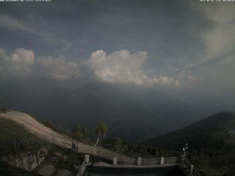 time-lapse frame, Bielmonte M. Marca vista M. Rosa e Valsessera webcam