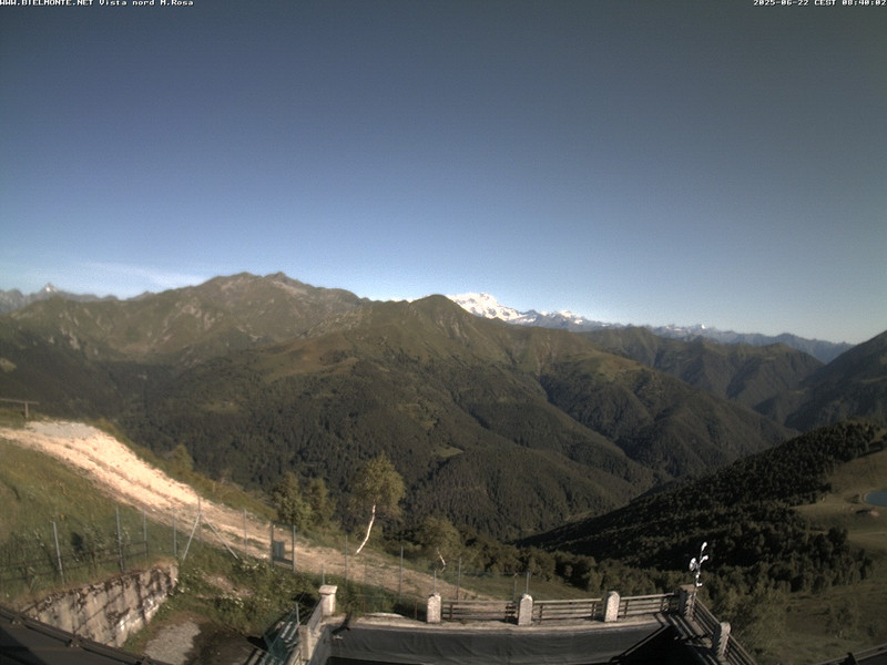 time-lapse frame, Bielmonte M. Marca vista M. Rosa e Valsessera webcam