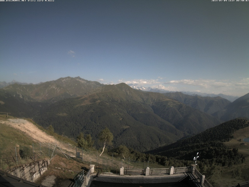 time-lapse frame, Bielmonte M. Marca vista M. Rosa e Valsessera webcam