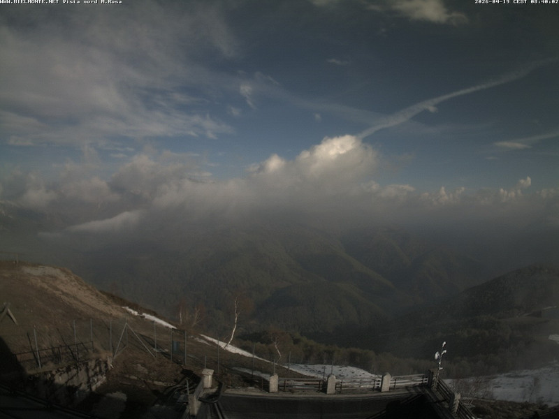 time-lapse frame, Bielmonte M. Marca vista M. Rosa e Valsessera webcam