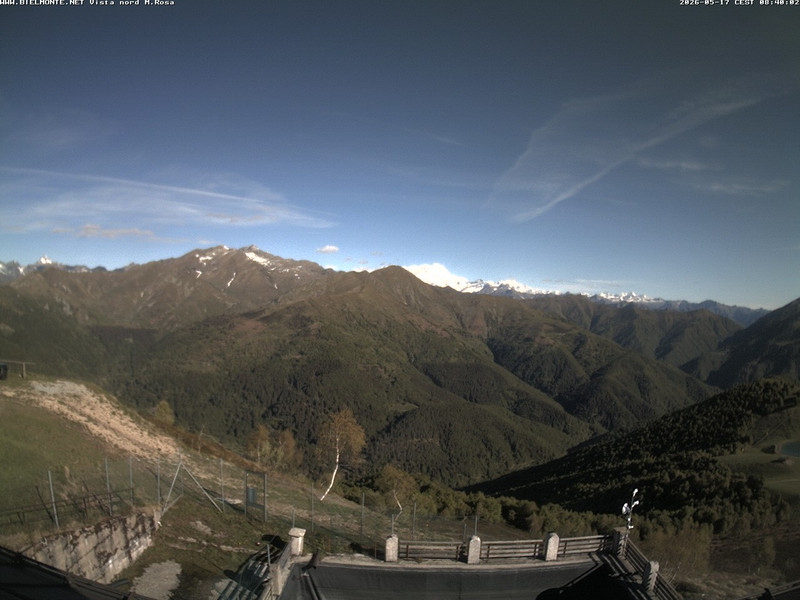 time-lapse frame, Bielmonte M. Marca vista M. Rosa e Valsessera webcam