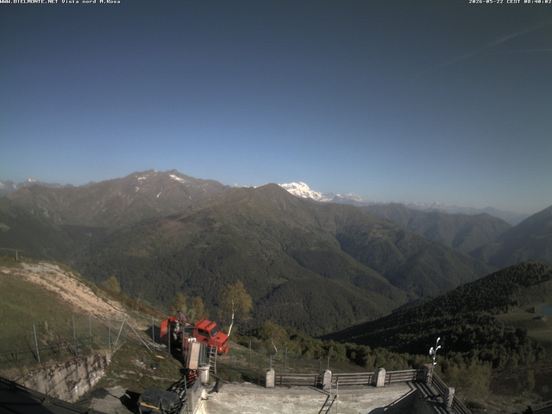 time-lapse frame, Bielmonte M. Marca vista M. Rosa e Valsessera webcam