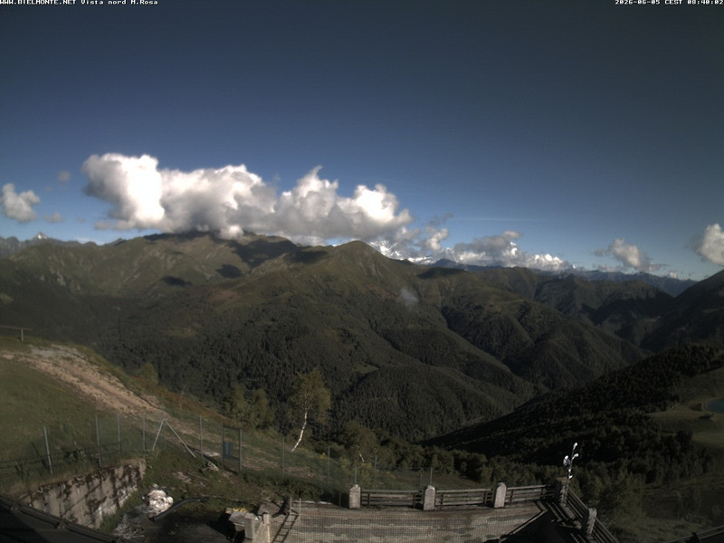 time-lapse frame, Bielmonte M. Marca vista M. Rosa e Valsessera webcam