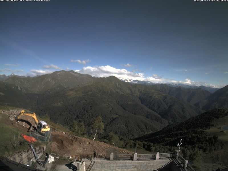 time-lapse frame, Bielmonte M. Marca vista M. Rosa e Valsessera webcam