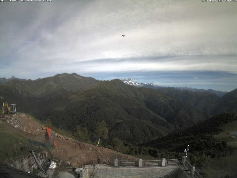 time-lapse frame, Bielmonte M. Marca vista M. Rosa e Valsessera webcam